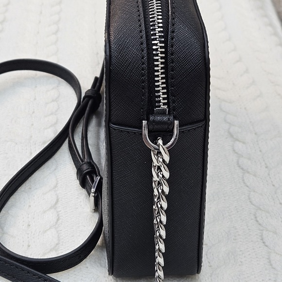 Michael Kors Jet Set Large East West Black Saffiano Leather Crossbody Handbag - Picture 9 of 12